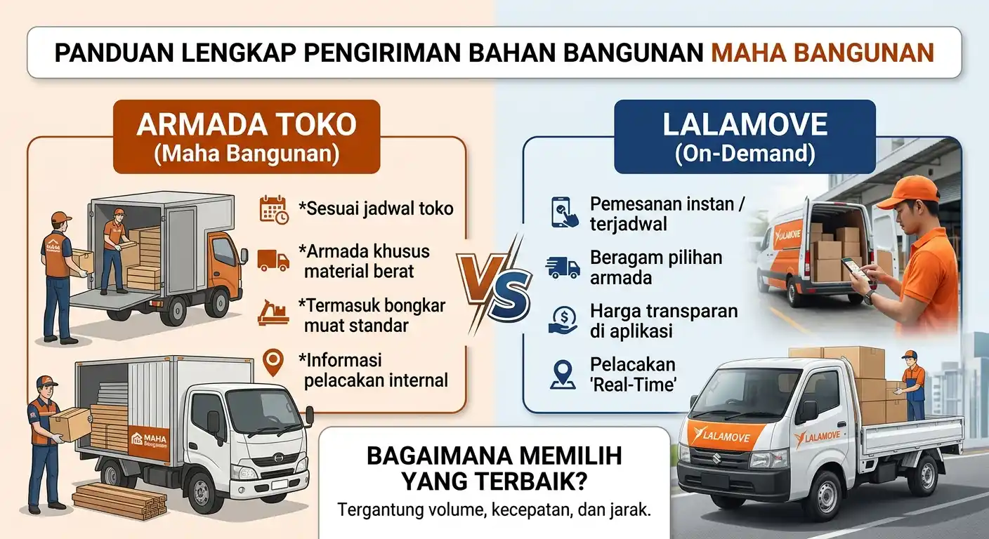 Panduan-Lengkap-Pengiriman-Bahan-Bangunan-Maha-Bangunan:-Armada-Toko-vs-Lalamove